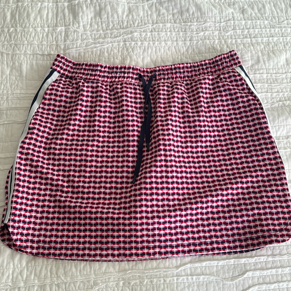 Lady Hagan geometric print golf skort